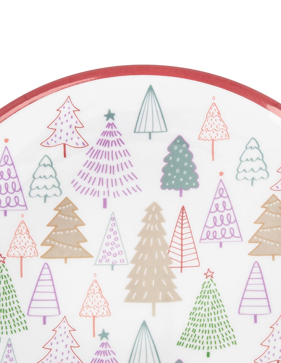 Plato trinche navideño de melamina
