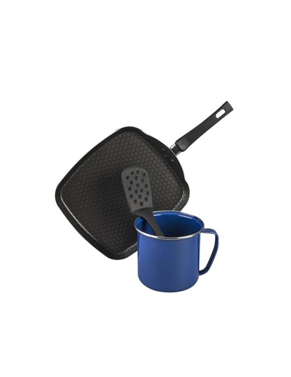 Batería de cocina Praktica de acero vitrificado antiadherente convencional 6 piezas 4