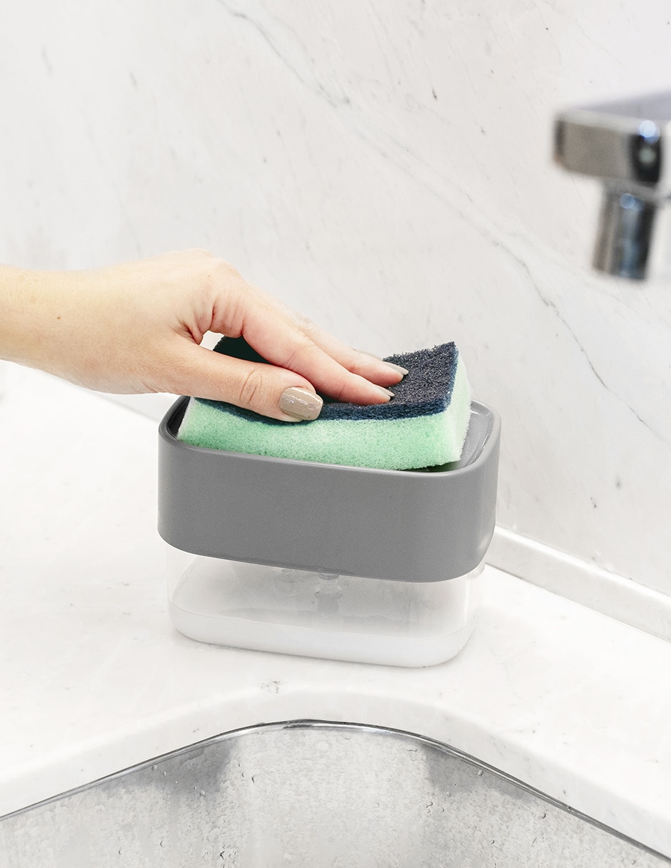 Dispensador con portaesponjas de polipropileno 2