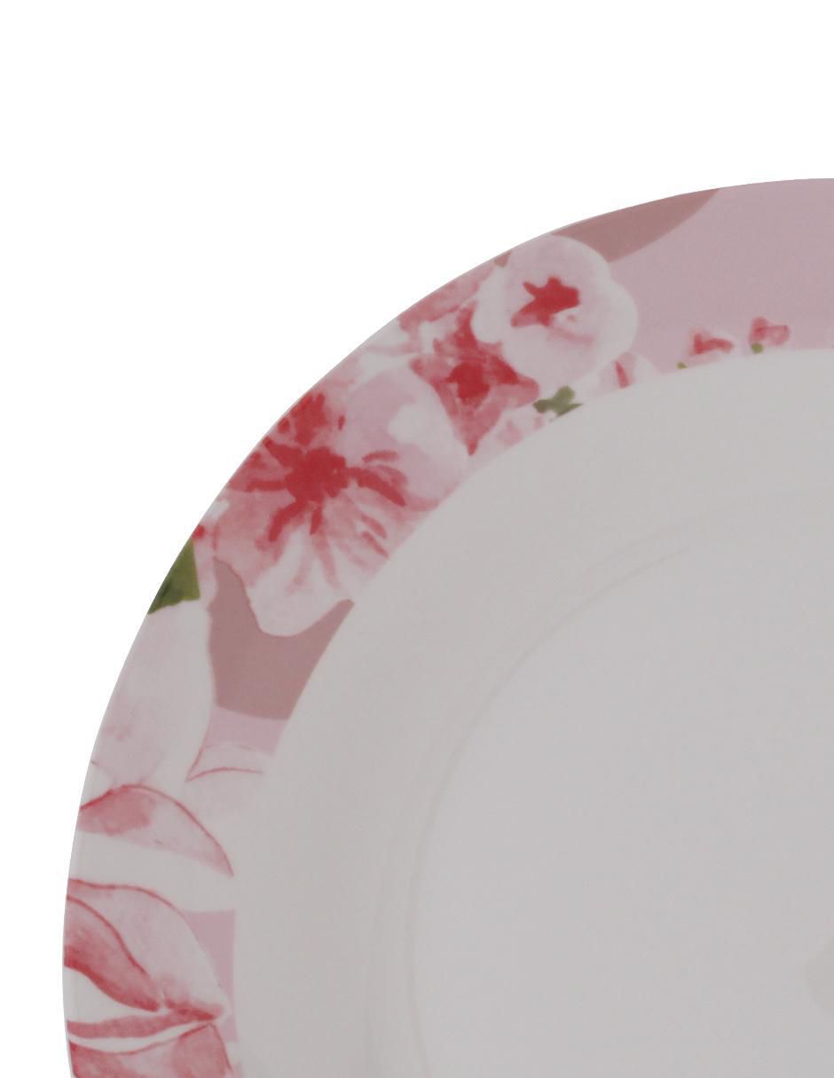 Vajilla cerrada floral de porcelana para 4 personas 5