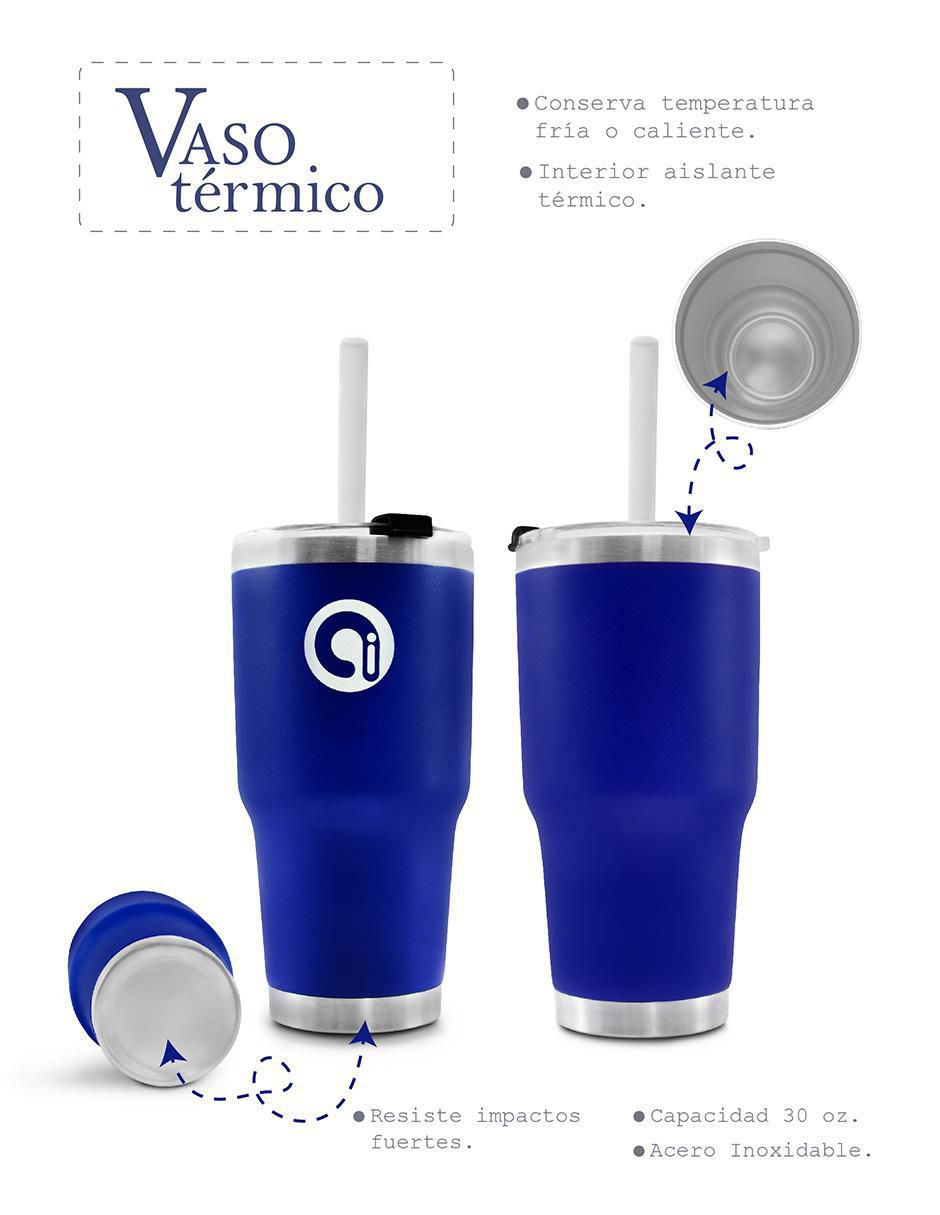 Termo de acero inoxidable con tapa push pull 7