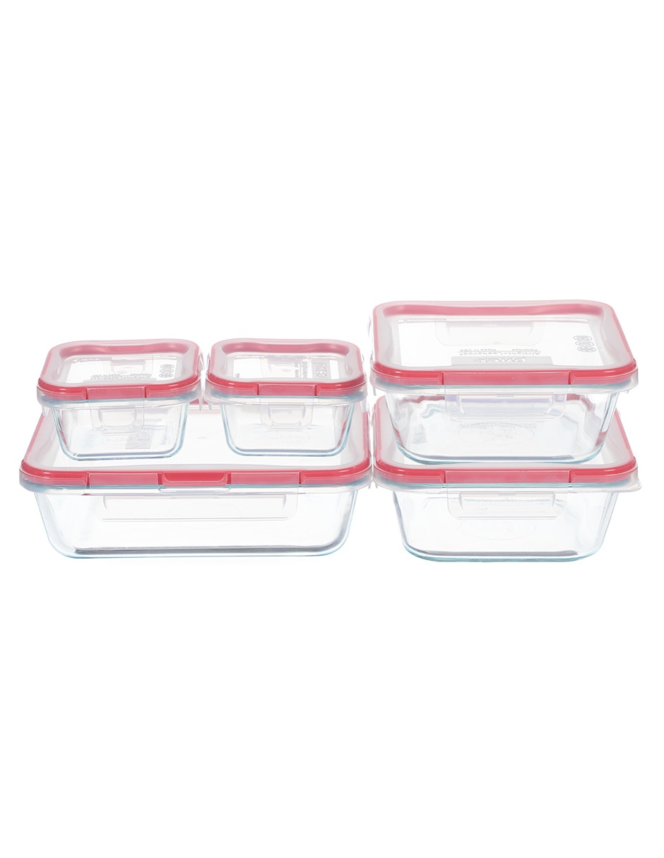 Set de contenedores Pyrex Freshlock de vidrio 5 piezas