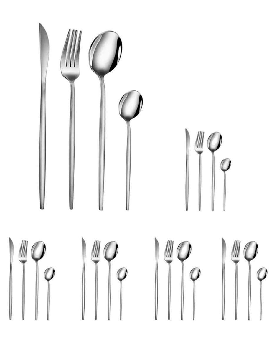 Set cubiertos de acero inoxidable 24 piezas