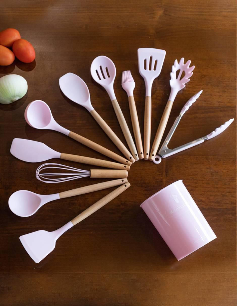 Set utensilios de bambú 4