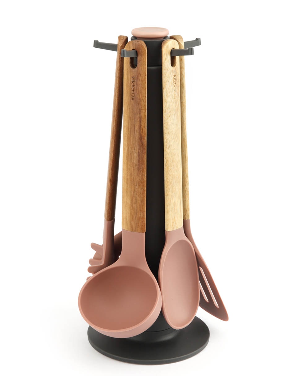 SILBERTHAL Set utensilios cocina silicona y acero inoxidable - Juego de  espumadera cucharon cuchara servir - Accesorios de cocina : :  Hogar y cocina