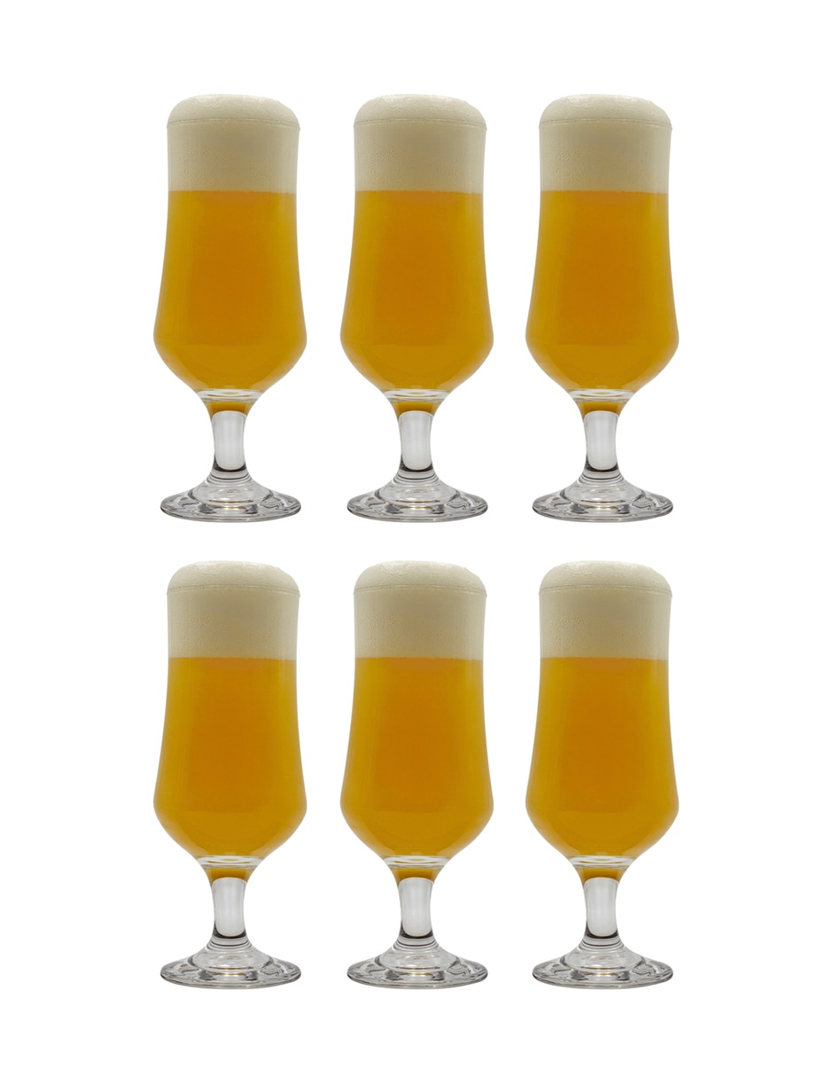 Set de copas para cerveza Belgian Ale de vidrio 6 piezas 3