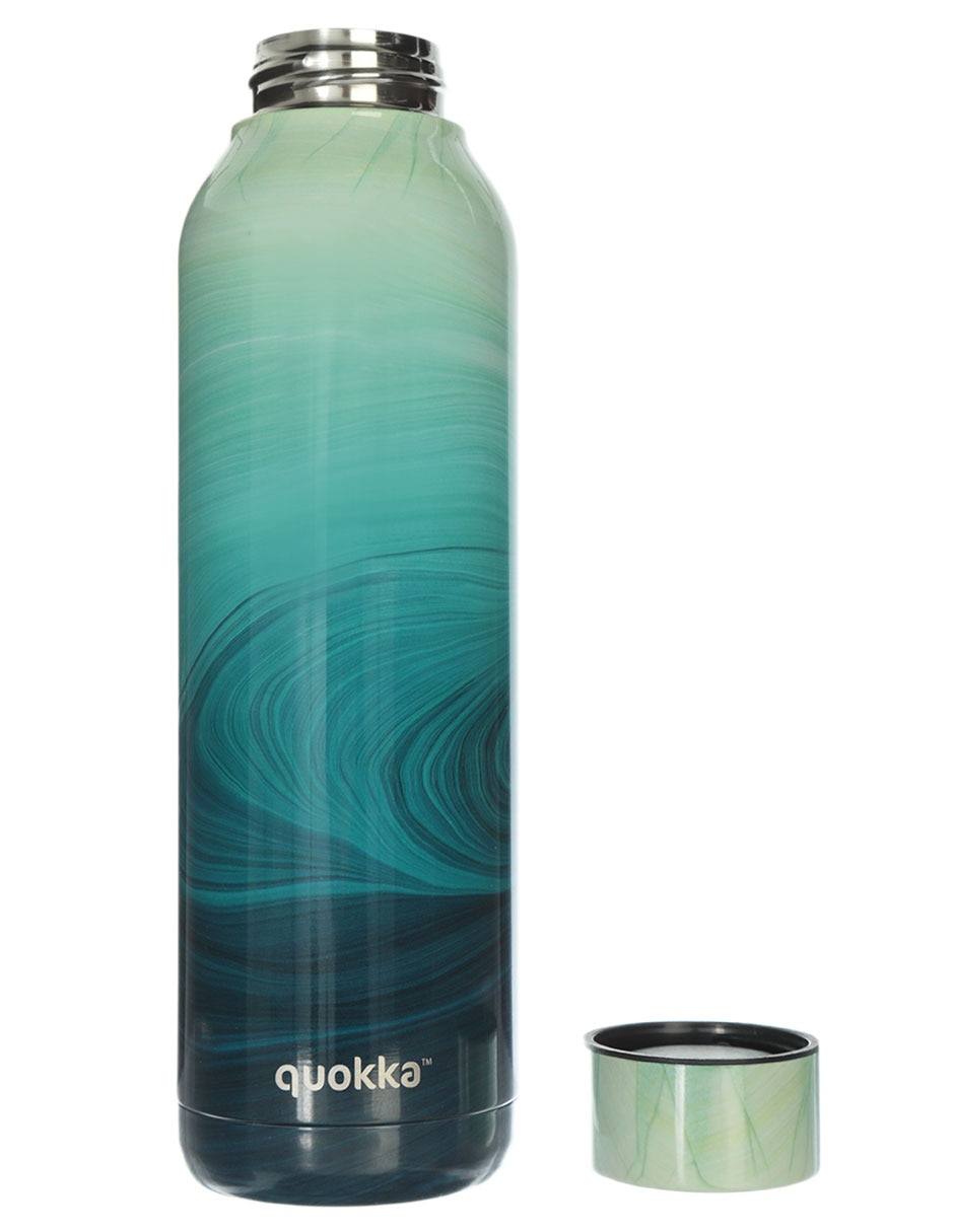 Quokka Botella de agua de acero inoxidable Solid Seafoam 17oz (17.2 fl oz),  boca ancha, aislamiento al vacío, a prueba de fugas. Perfecto para
