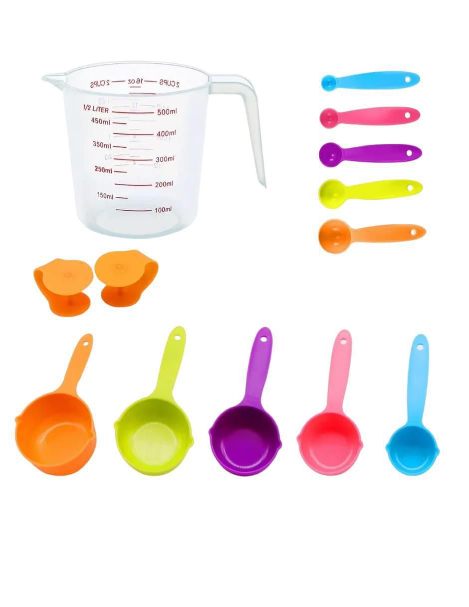 Set cucharas medidoras de plástico 12 piezas 3