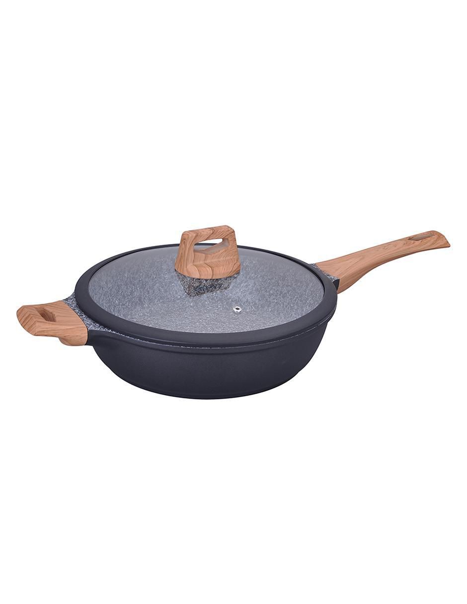 Batería de cocina Wood de aluminio antiadherente combinado 10 piezas 11