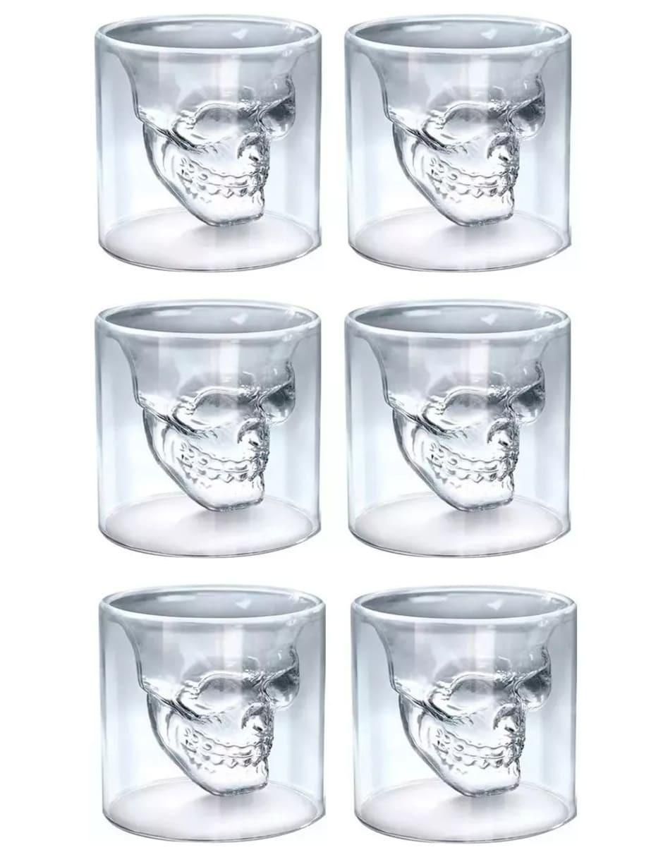 Set de tequileros de cristal con 6 piezas