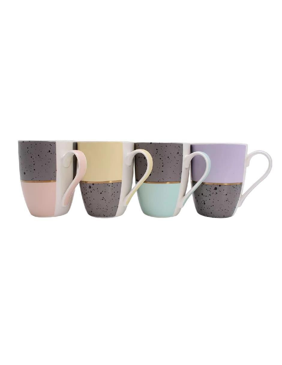 Set de 4 Tazas de Café en Gres 9 cl Yalen - SKLUM