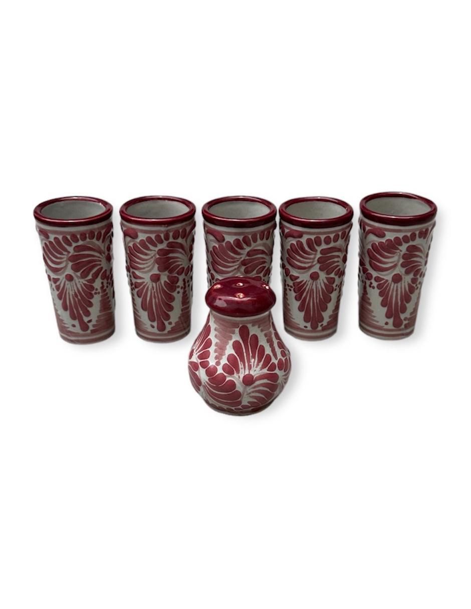 Set de tequileros Talavera con 8 piezas 4