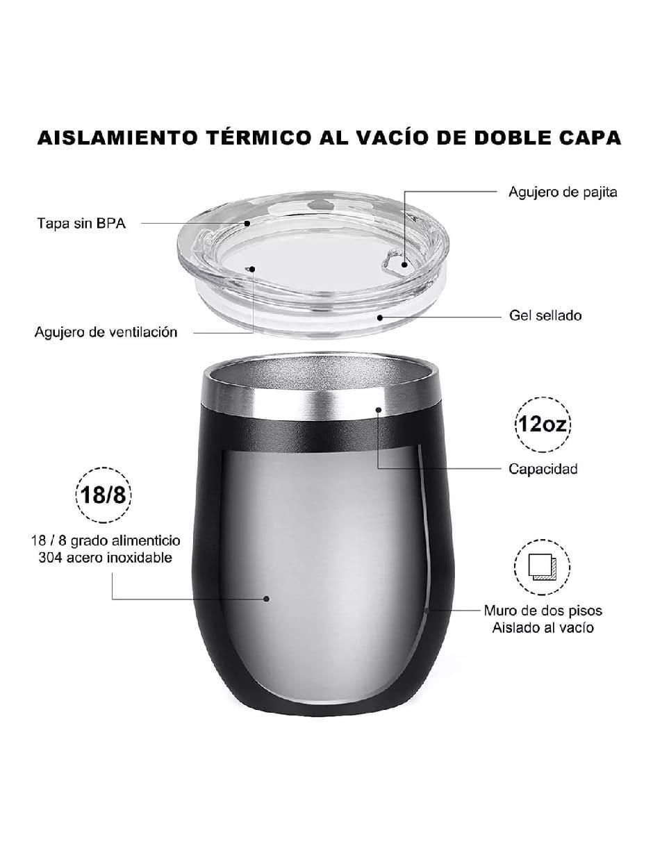 Vaso térmico de acero inoxidable con tapa rosca 2
