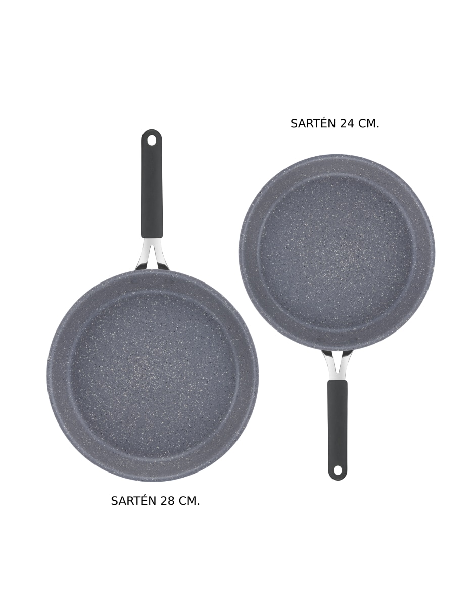 Set de sartenes Tempra Mineral de aluminio 2 piezas 3
