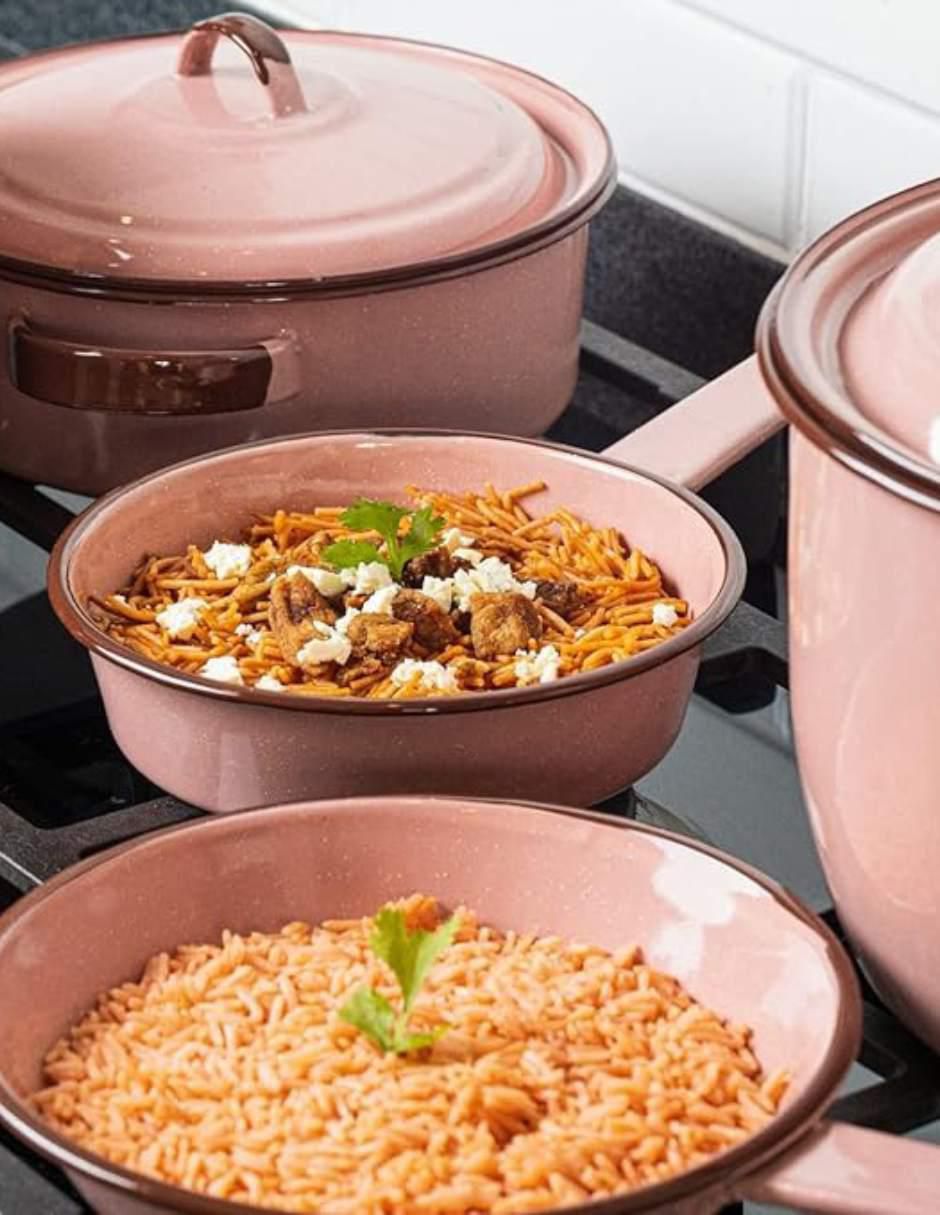 Batería de cocina Rubi de acero vitrificado antiadherente convencional 11 piezas 4