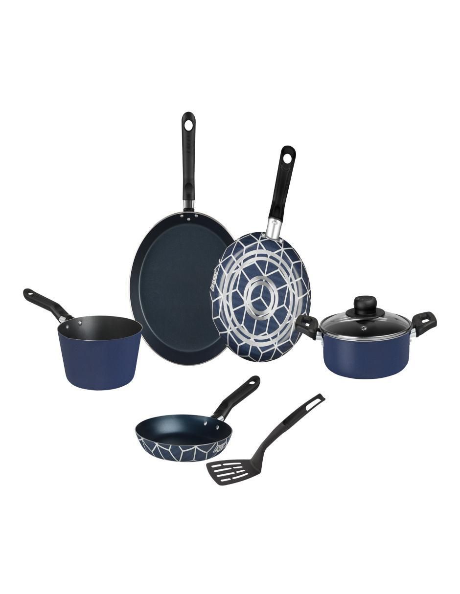 Batería de cocina de aluminio antiadherente sin PFOA 7 piezas 3