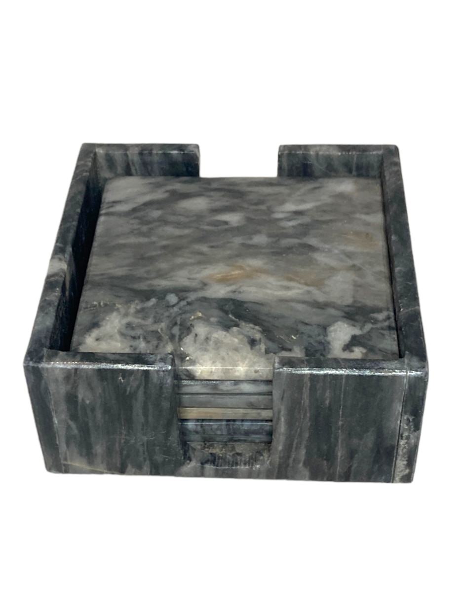 Set de portavasos de mármol 6 piezas