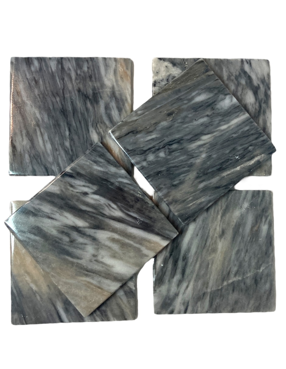 Set de portavasos de mármol 6 piezas 2