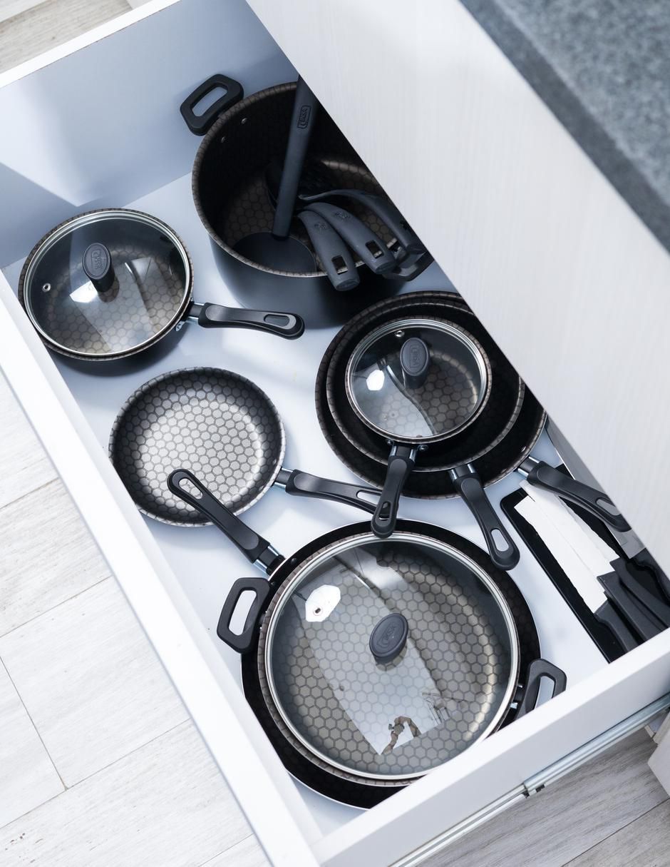 Batería de cocina Línea Ahorrador de aluminio antiadherente thermocell 21 piezas 6