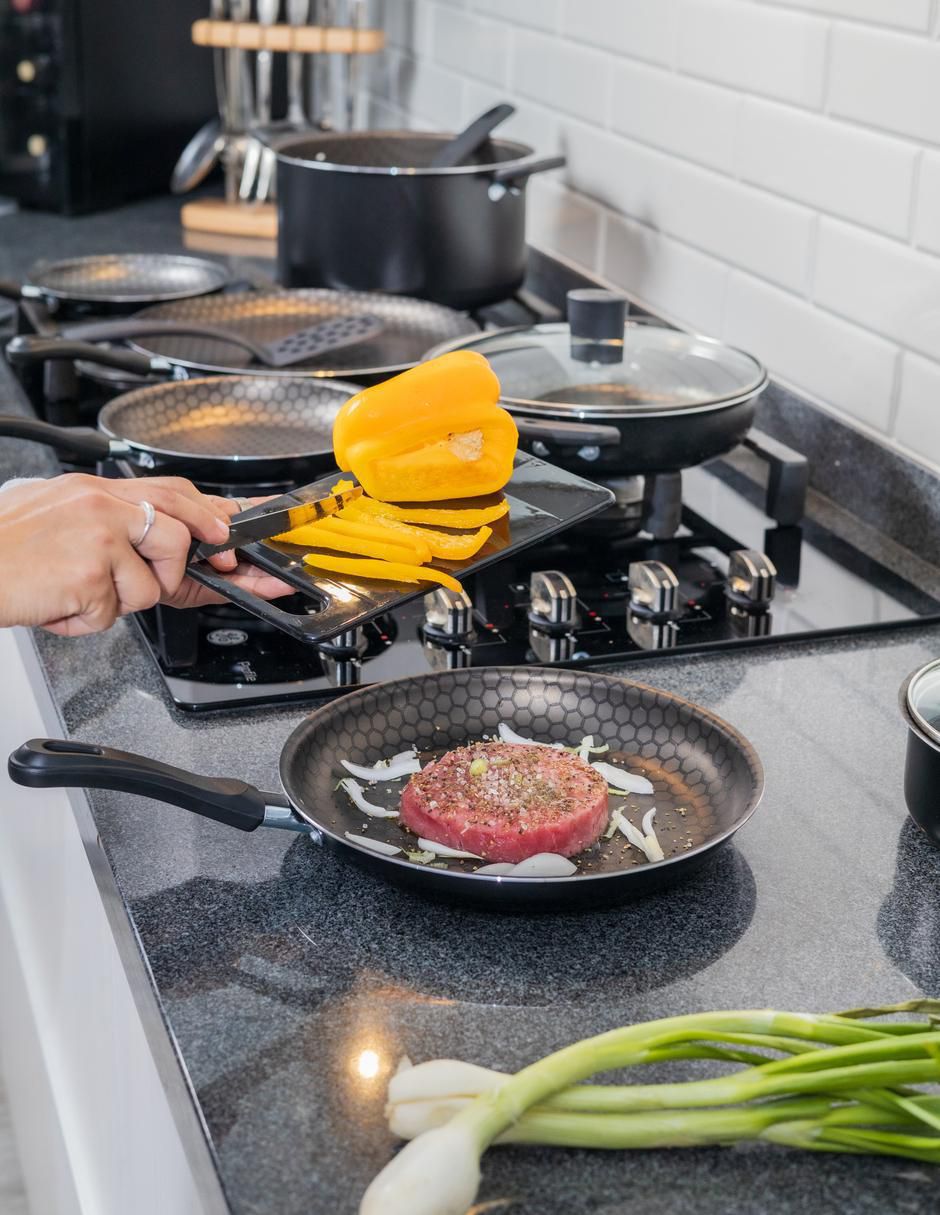 Batería de cocina Cinsa Balance de aluminio antiadherente teflón 14 piezas