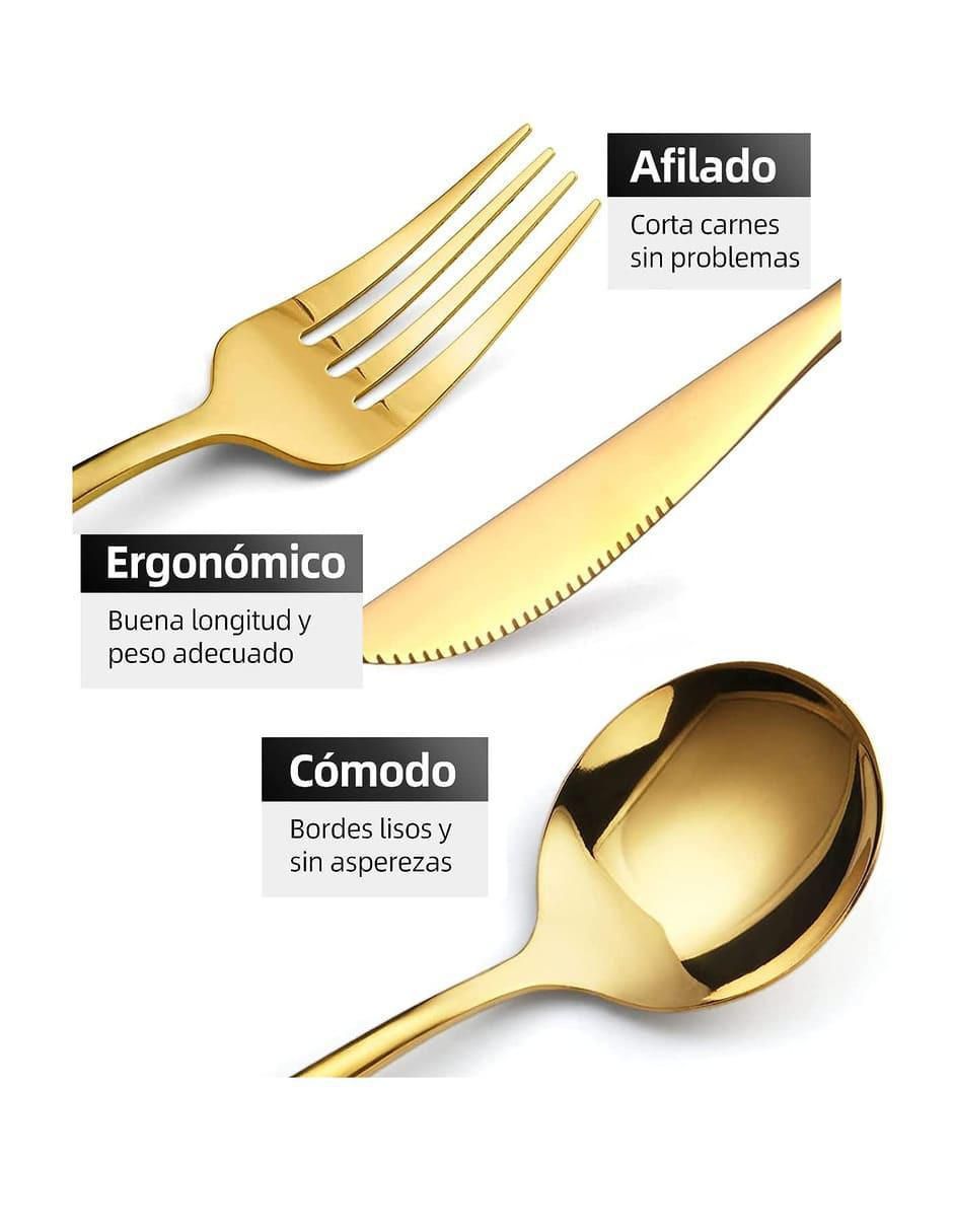 Set cubiertos de acero inoxidable 24 piezas 2
