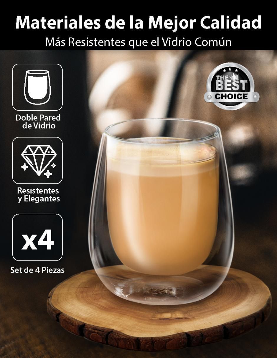 Set vaso Doble Pack de vidrio con 4 piezas 4