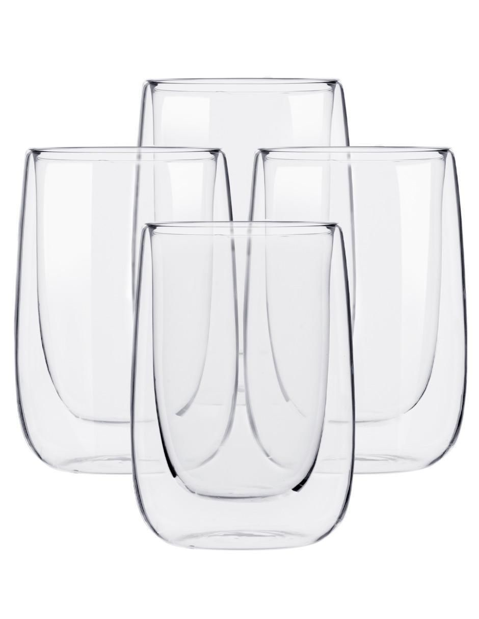 Set vaso Doble Pack de vidrio con 4 piezas