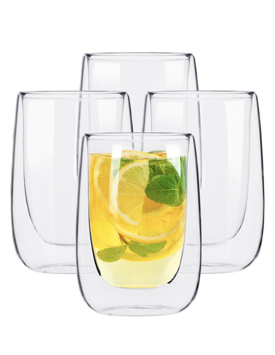 Set vaso Doble Pack de vidrio con 4 piezas