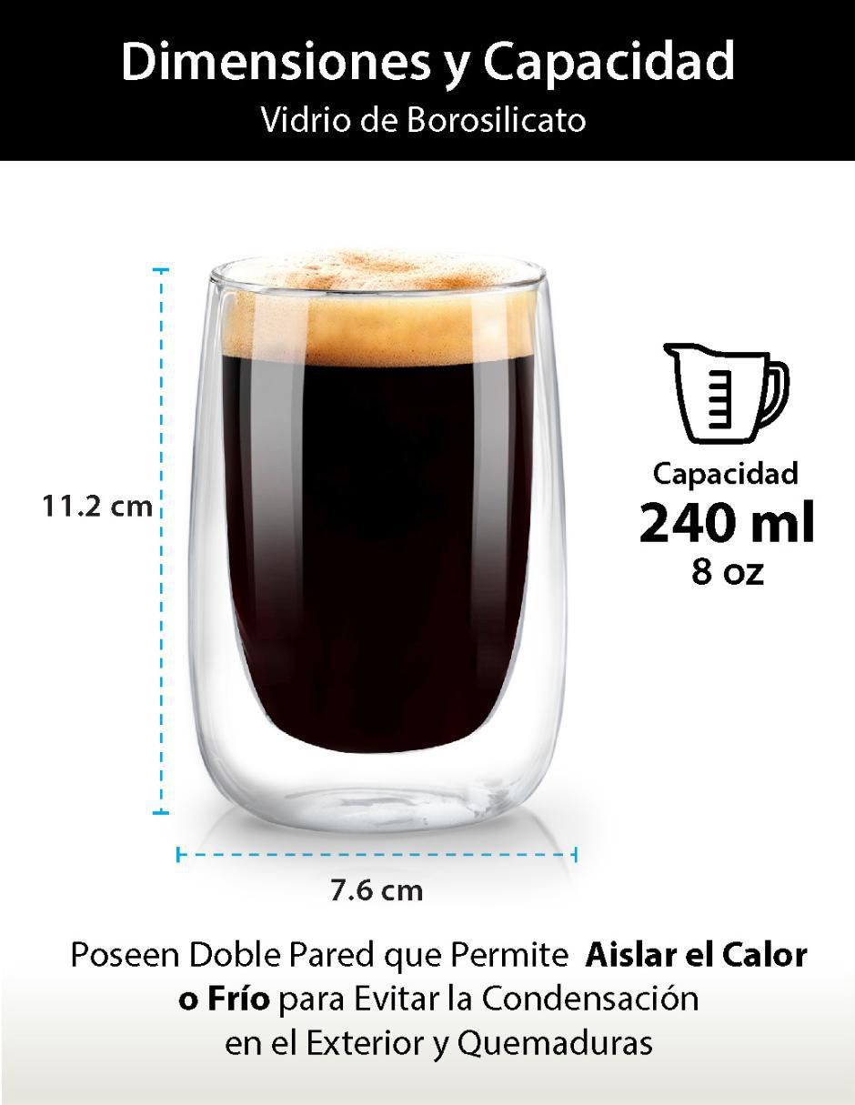 Set vaso Doble Pack de vidrio con 4 piezas