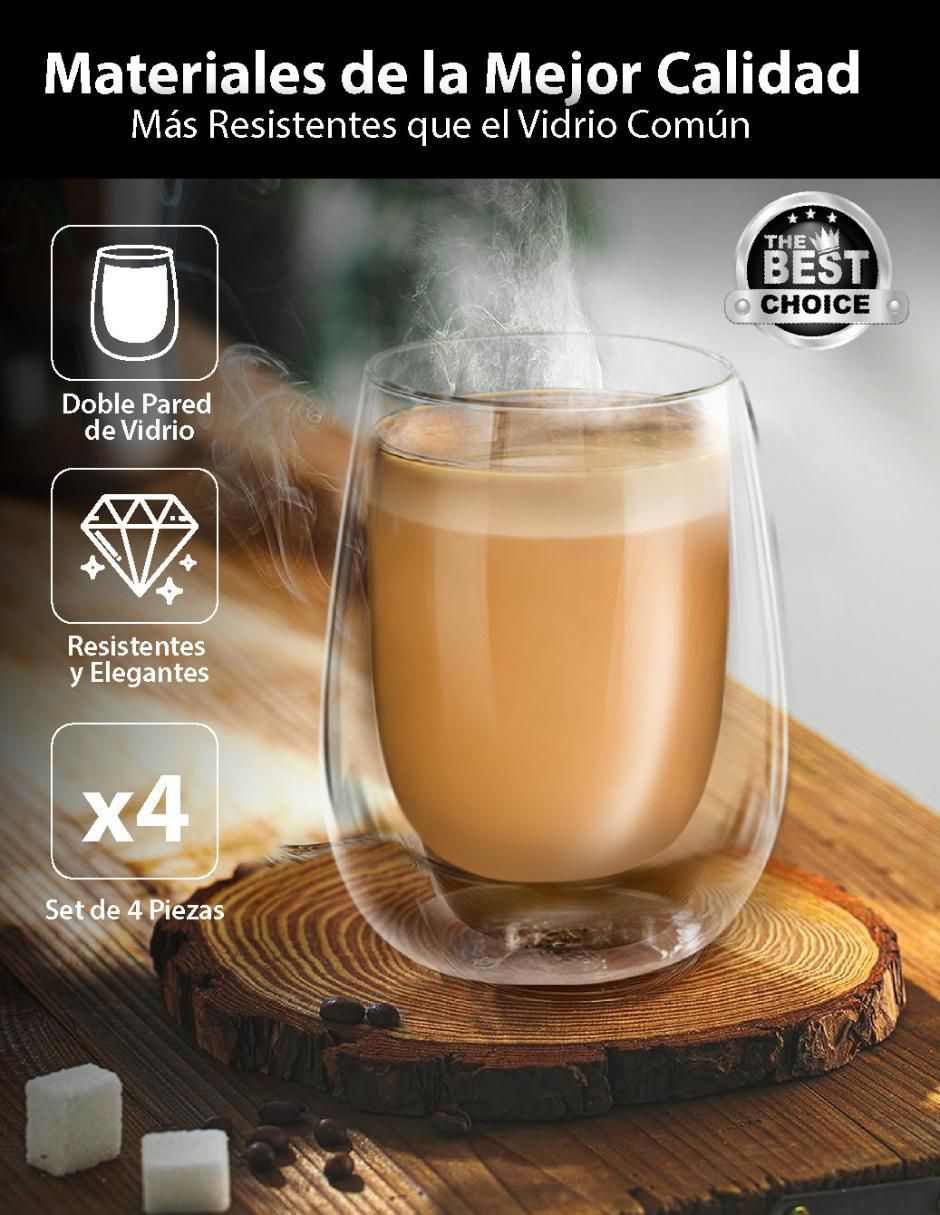 Set vaso Doble Pack de vidrio con 4 piezas
