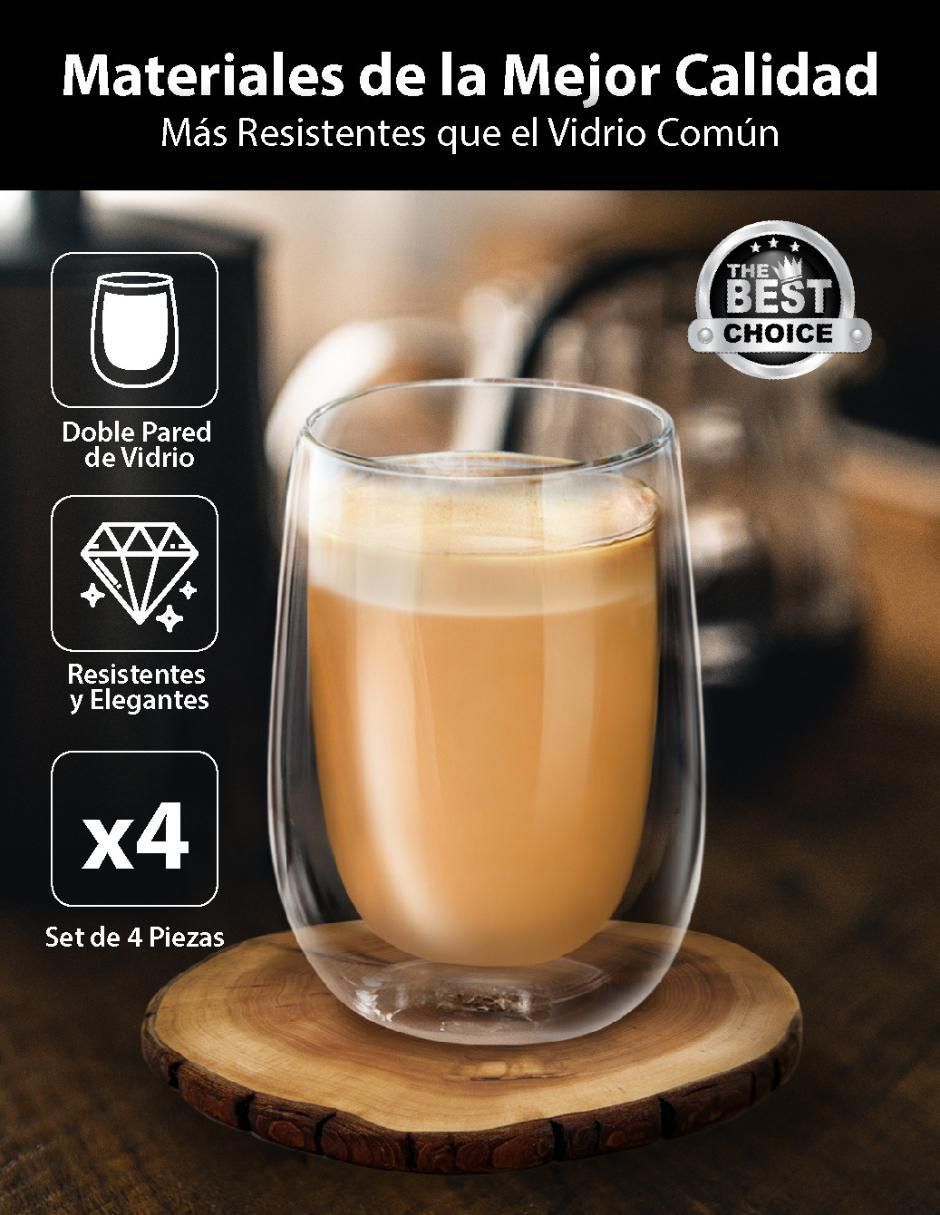 Set vaso Doble Pack de vidrio con 4 piezas