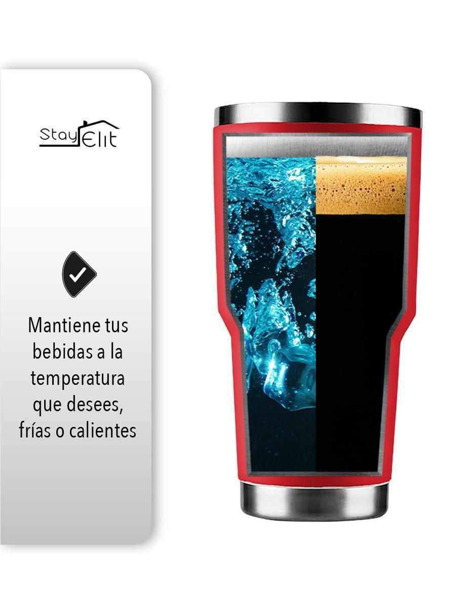 Termo stay elit "de" acero inoxidable esay-shop "con tapa" a prueba de derrame 887 ml