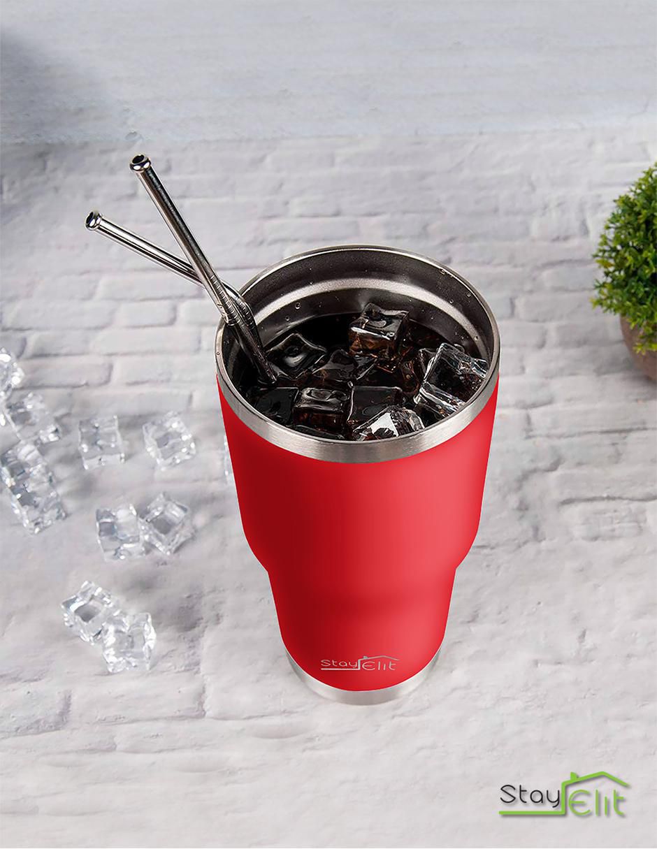 Termo stay elit "de" acero inoxidable esay-shop "con tapa" a prueba de derrame 887 ml