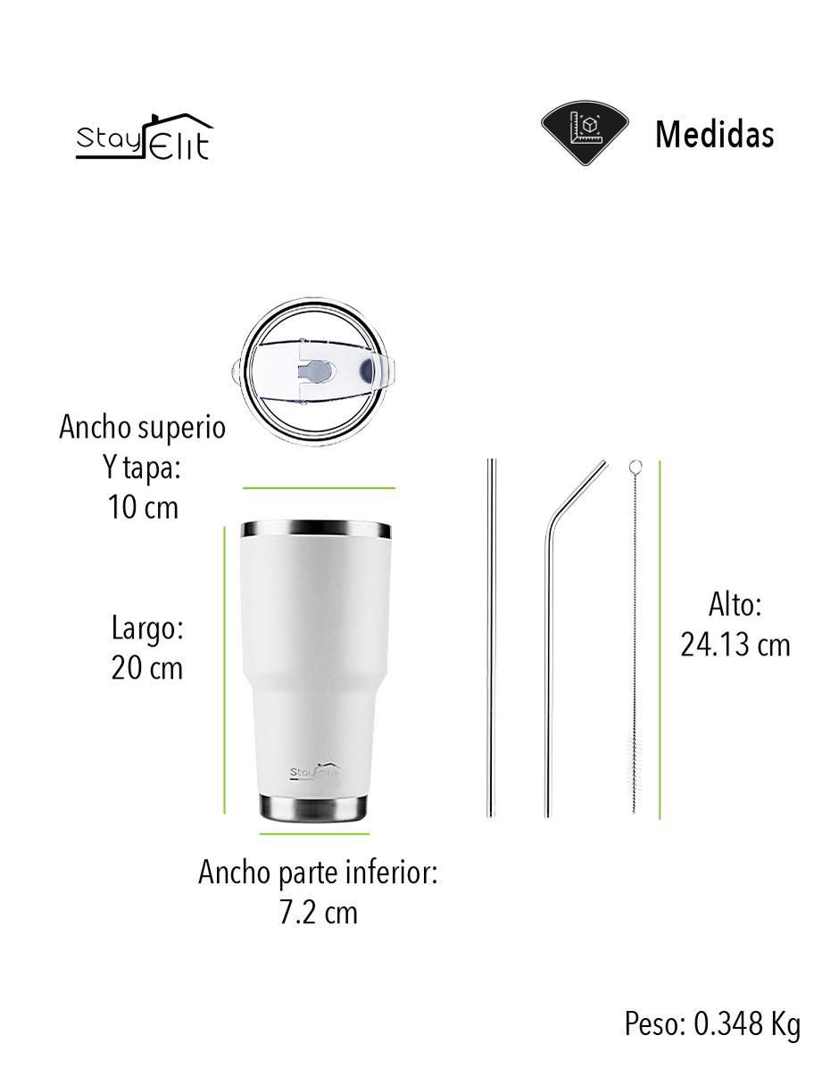 Termo de acero inoxidable Esay-Shop con tapa a prueba de derrame 887 ml 8
