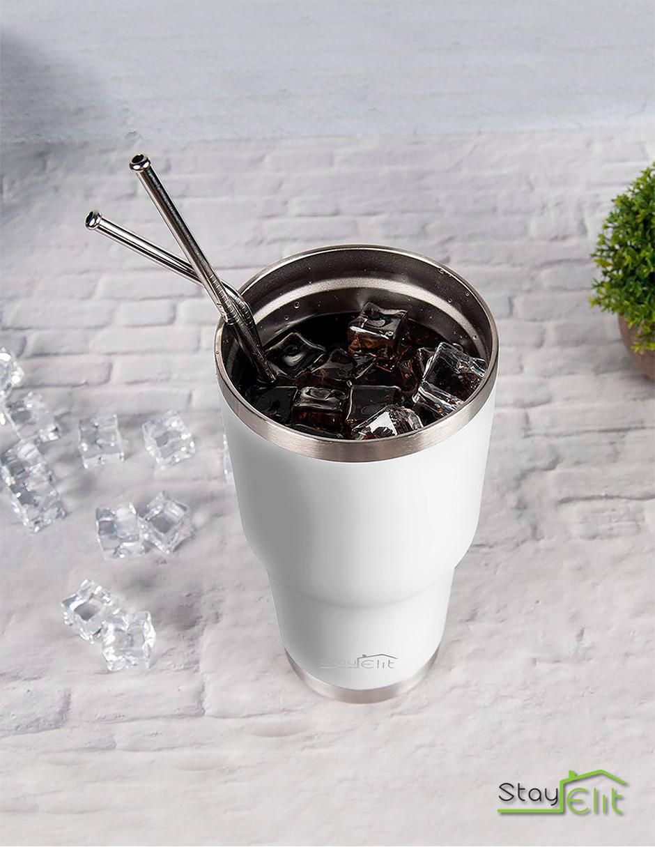 Termo de acero inoxidable Esay-Shop con tapa a prueba de derrame 887 ml 7