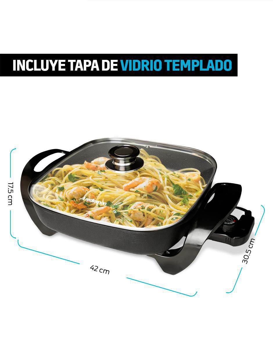 Sartén eléctrico con tapa de aluminio 8