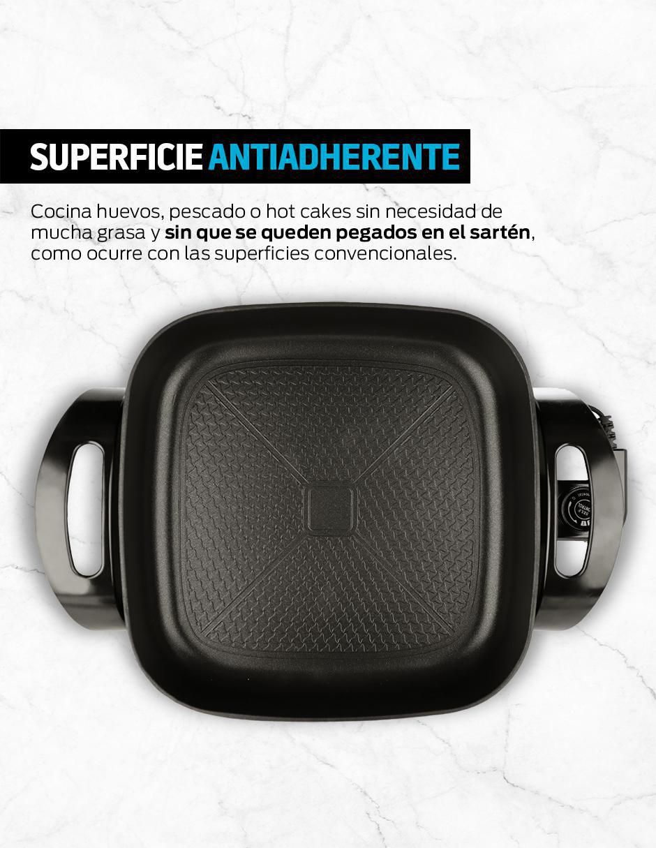 Sartén eléctrico con tapa de aluminio 4
