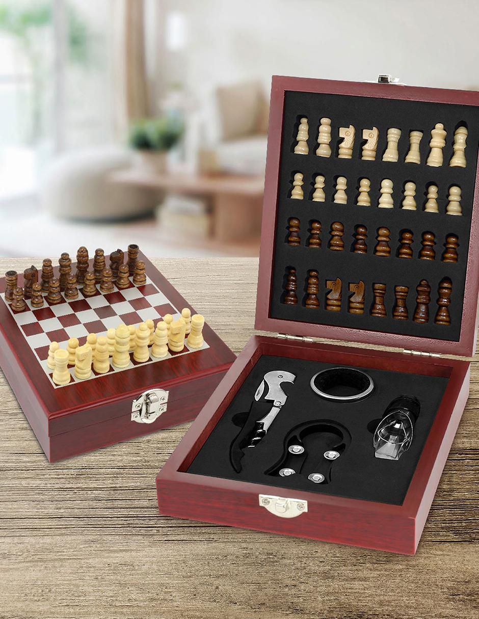 Set bar de madera caoba 3