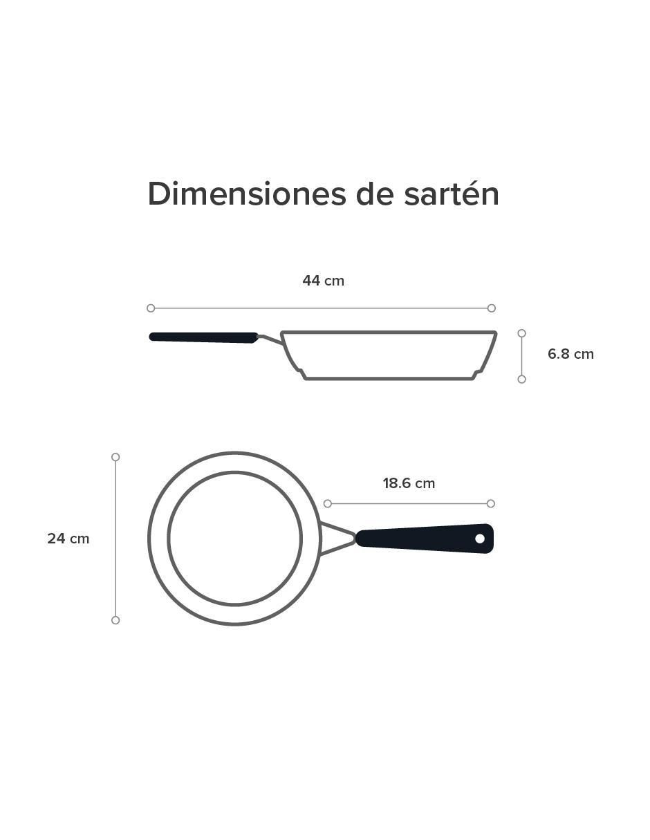 Set de sartenes de acero inoxidable 3 piezas 9