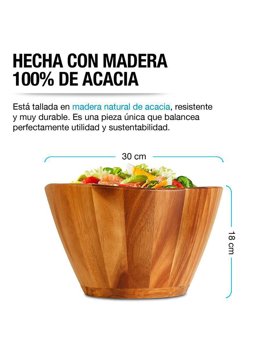 Ensaladera artesanal de madera 9