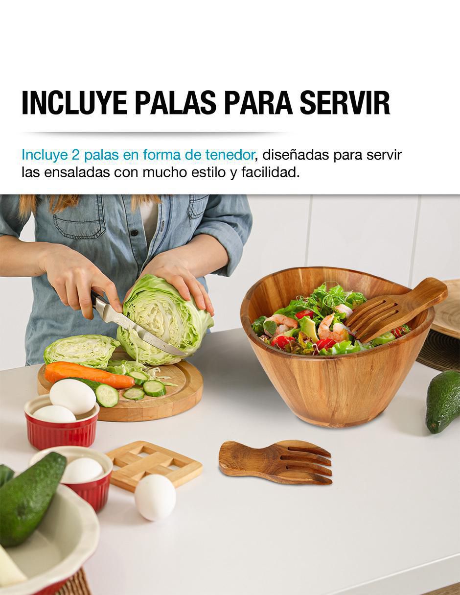 Ensaladera artesanal de madera 5
