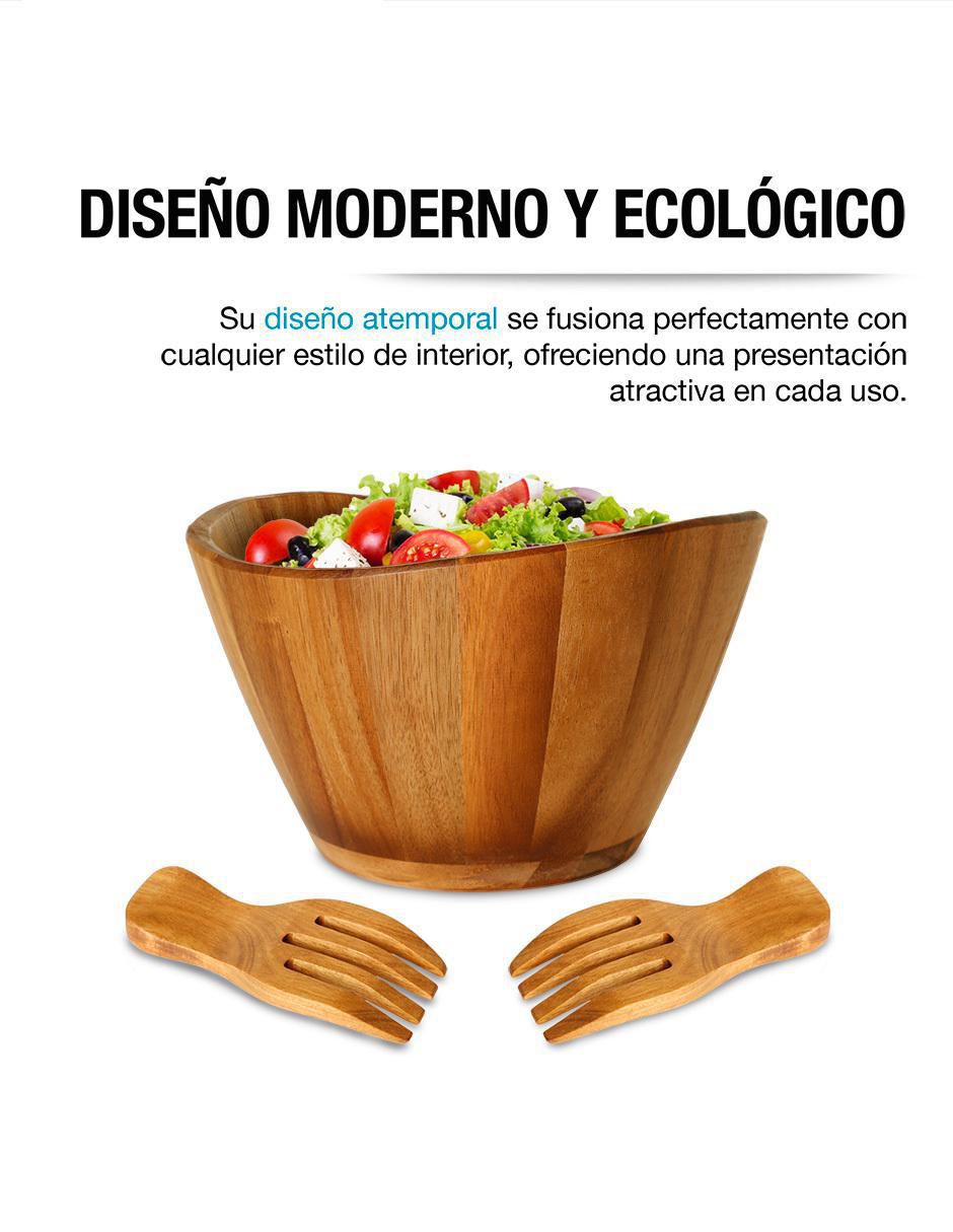 Ensaladera artesanal de madera 6