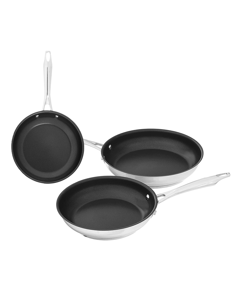 Set de sartenes Classic de acero inoxidable 3 piezas 2