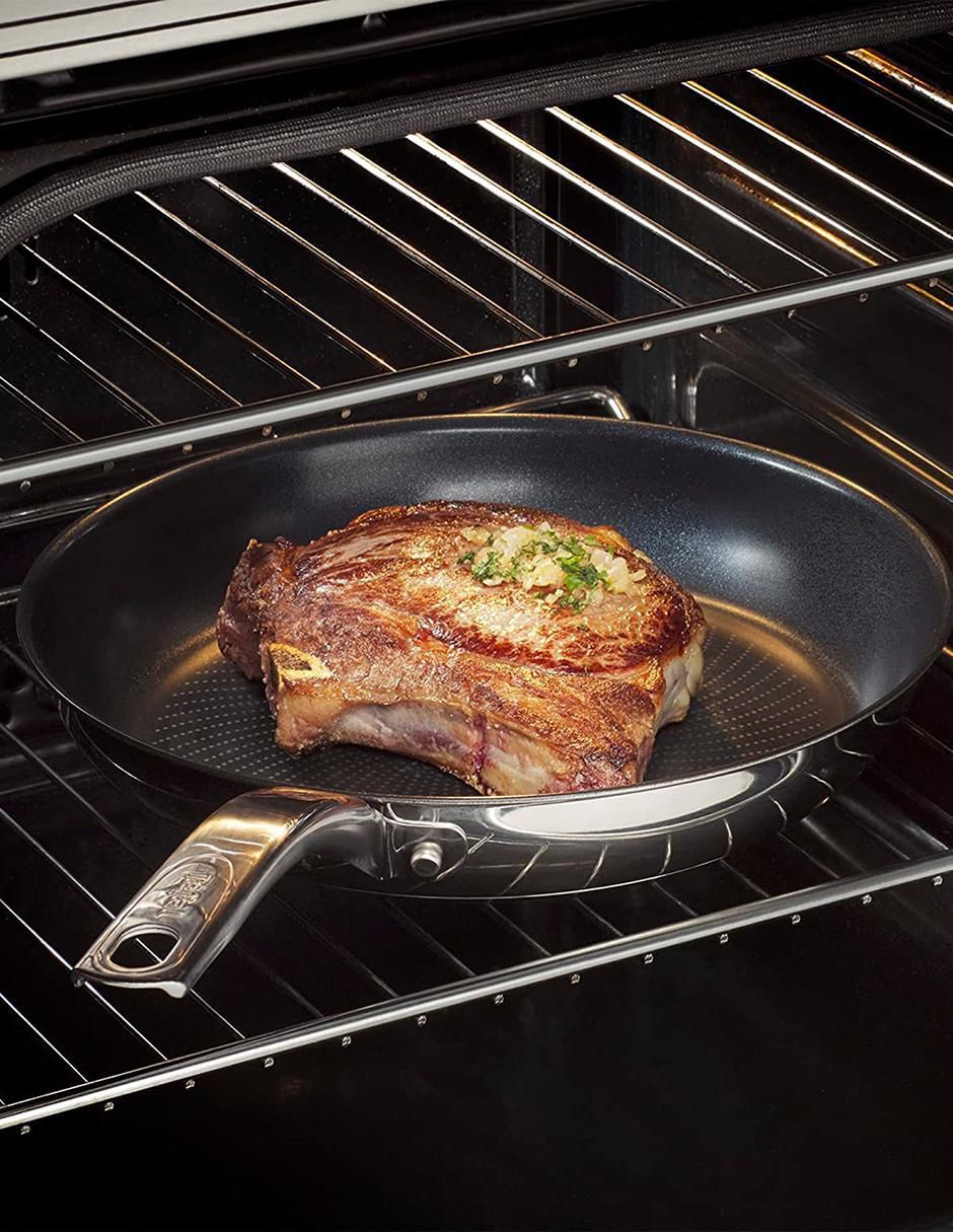 Batería de cocina de acero inoxidable antiadherente titanio 6 piezas 7