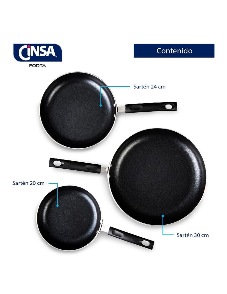 Set de sartenes Forta Diamante de aluminio esmaltado 3 piezas 6
