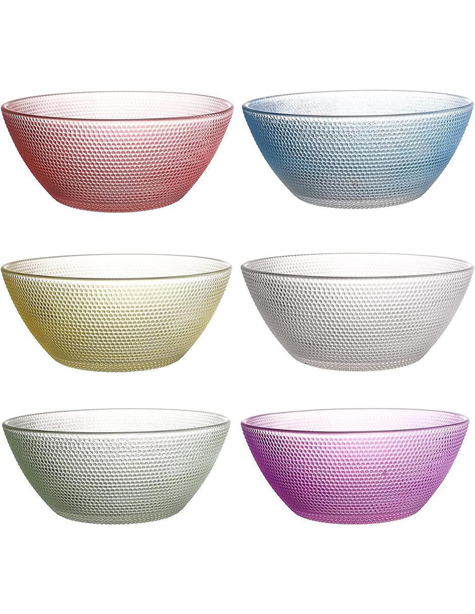 Set bowl 6 piezas de cristal