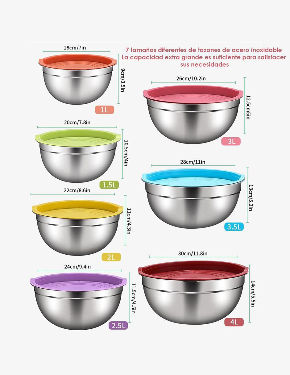 Set bowl JE3993 7 piezas de acero inoxidable 8