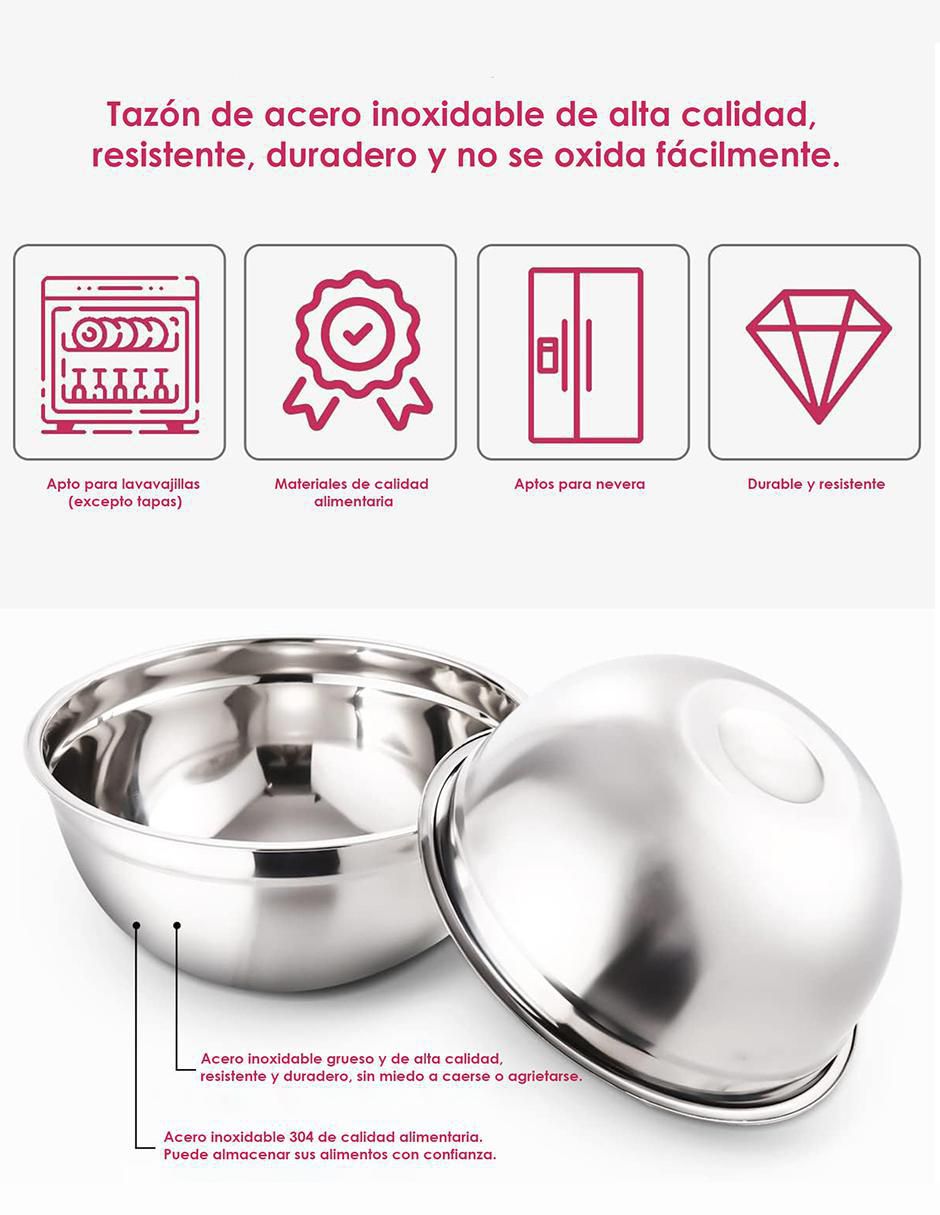 Set bowl JE3993 7 piezas de acero inoxidable 3