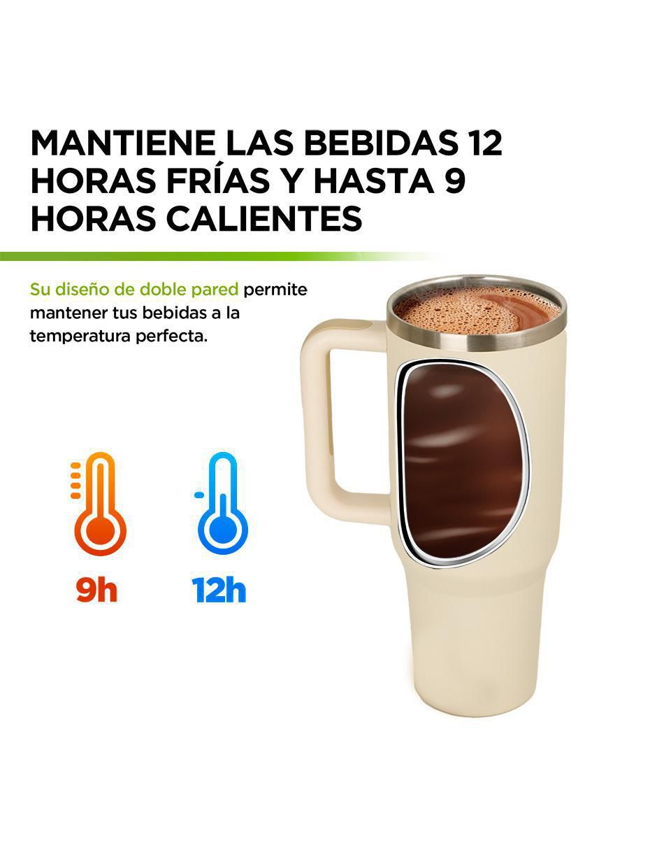Termo doble pared hikeo "de" acero inoxidable sin familia "con tapa" a prueba de derrame 1.2 l