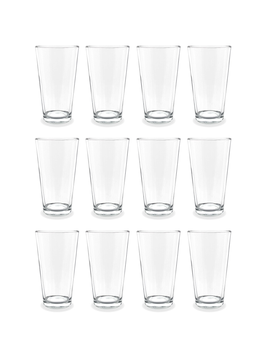 Set de vasos para agua Galerias El Triunfo de cristal con 12 piezas